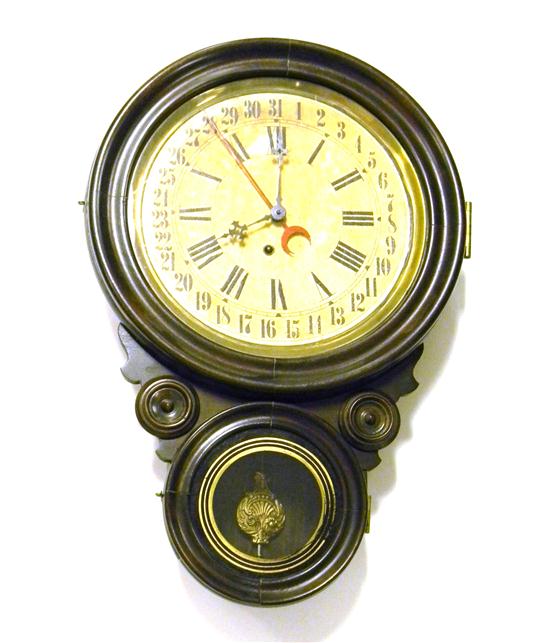 Appraisal: Elias Ingraham ''Ionic'' wall clock aka Regulator clock round head