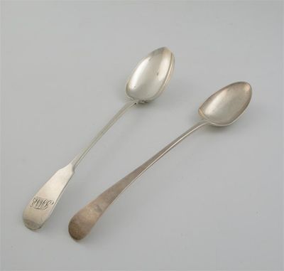 Appraisal: A George III Old English pattern basting spoon by William