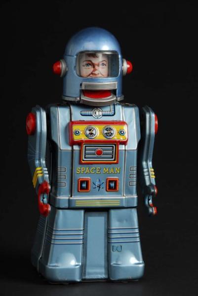 Appraisal: Space Man Robot Description Japanese Made by Masudaya Blue version