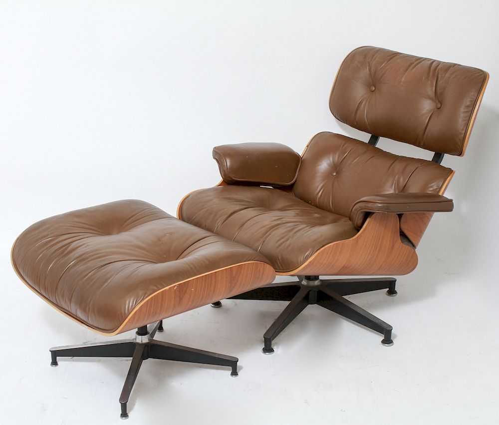 Appraisal: Eames Herman Miller Lounge Chair Ottoman Charles and Ray Eames