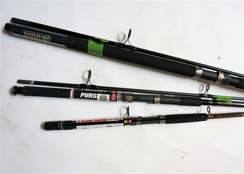 Appraisal: THREE FISHING RODS Okuma Salmon and Steelhead rod model CE-S-