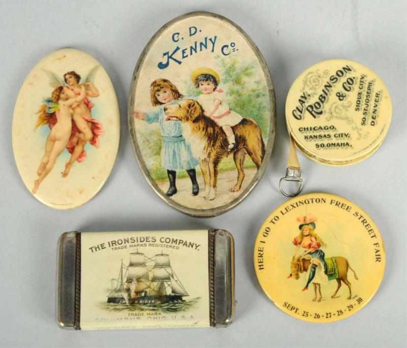 Appraisal: Lot of Assorted Celluloid Advertising Pieces Includes two pocket mirrors