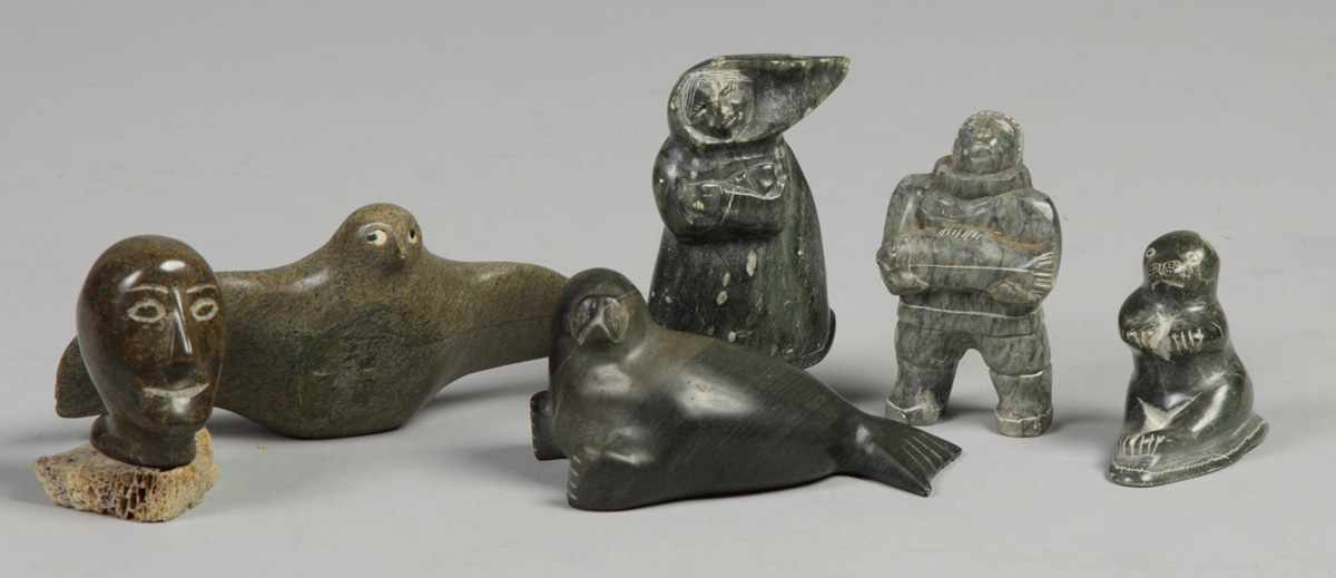 Appraisal: Group of Inuit art Group of Inuit art Max Ht