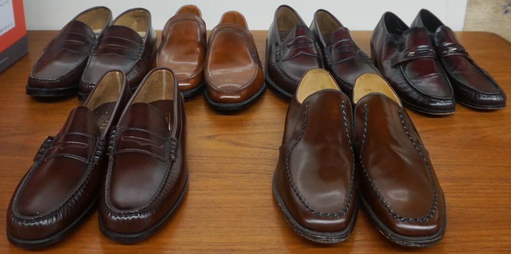 Appraisal: NINE PAIRS OF ASSORTED GENTLEMAN'S LEATHER LOAFERS AND SLIP-ON SHOESNine