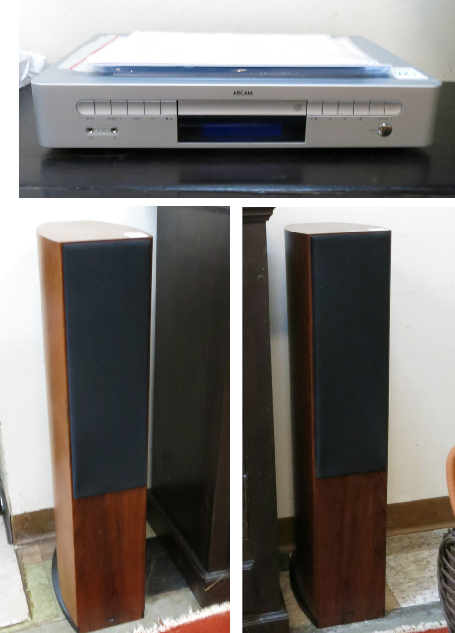 Appraisal: STEREO MUSIC PLAYER TOWER SPEAKERS AND ACCESSORIES Arcam Solo Music