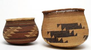 Appraisal: Native American Hupa Yurok Baskets Northwest Coast th century Native