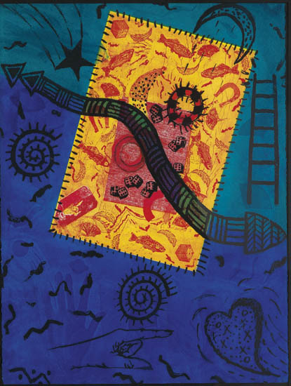 Appraisal: BETYE SAAR - Return to Dreamtime Color intaglio and screenprint