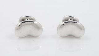 Appraisal: A Pair of Sterling Silver Bean Cufflinks Elsa Peretti for