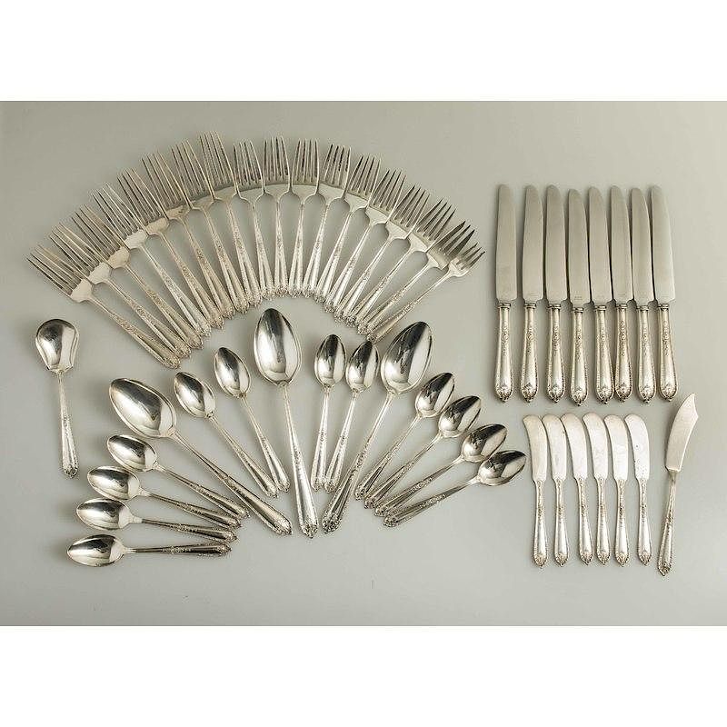 Appraisal: Piece Alvin Sterling Flatware ozt piece Alvin sterling flatware comprising