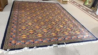 Appraisal: Chinese carpet with Thunder Line pattern Chinese carpet with Thunder