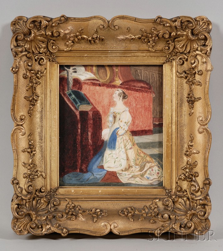 Appraisal: Continental School Late th Century Portrait of a Woman at