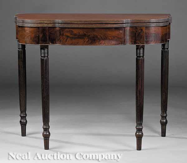 Appraisal: An American Federal Mahogany Games Table early th c attributed