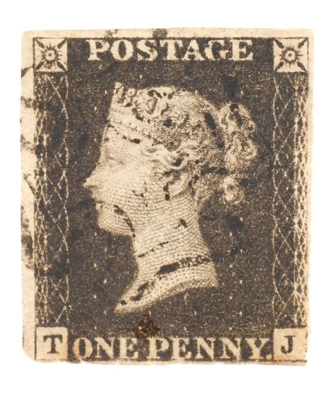 Appraisal: Great Britain Penny Black a nice three-margin example See images