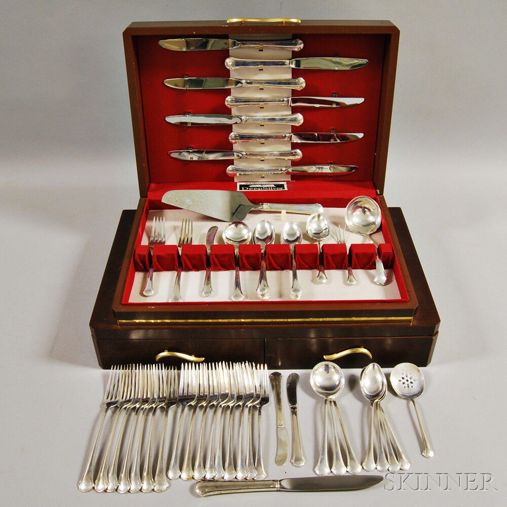 Appraisal: Towle Chippendale Partial Sterling Silver Flatware Service nine dinner knives