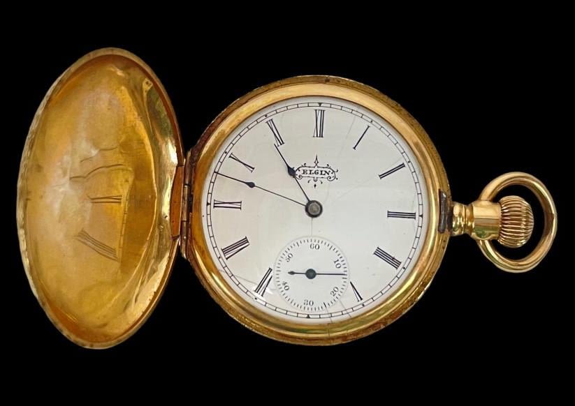 Appraisal: Elgin K Solid Gold Pocket Watch mmRuns but not tested