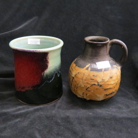 Appraisal: pcs Studio Pottery jug vase excellent