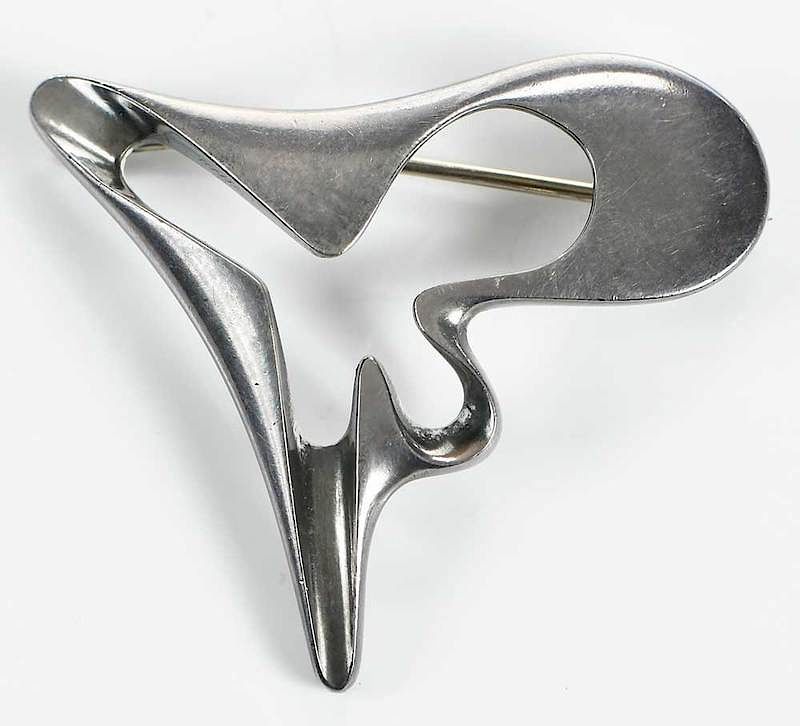 Appraisal: Georg Jensen Sterling Brooch design Henning Koppel - x -