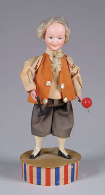 Appraisal: - BISQUE HEADED GEORGE WASHINGTON CANDY CONTAINER An all original