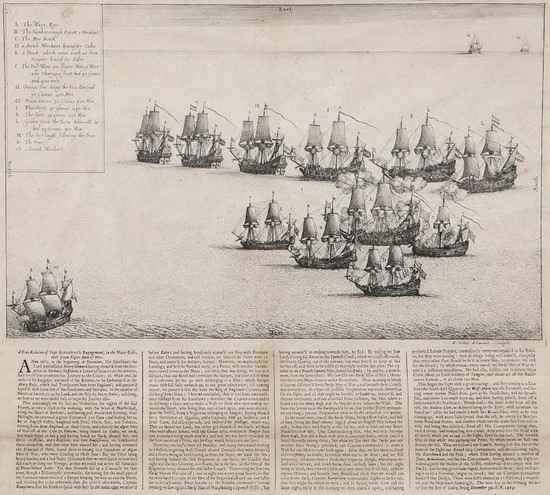 Appraisal: Wenceslaus Hollar - The English warship the Mary-Rose with merchant