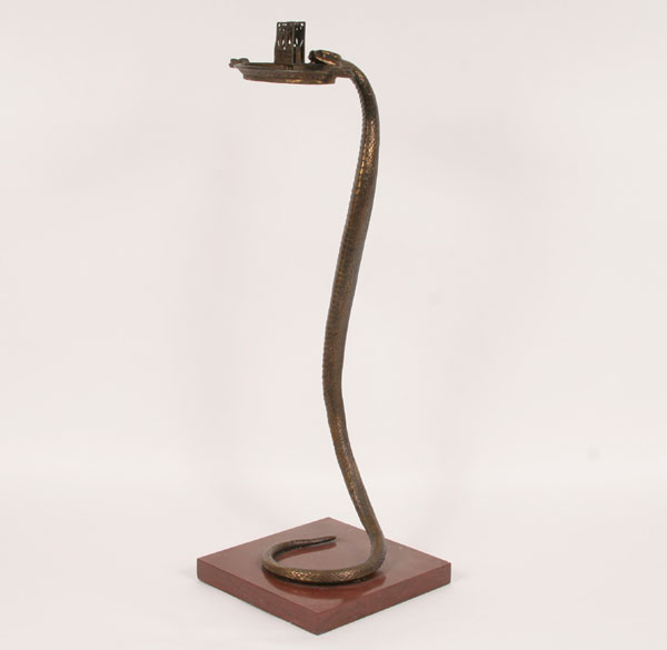 Appraisal: Continental Art Deco bronze smoke stand in the form of