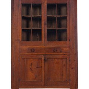 Appraisal: A Federal Cherrywood Corner Cupboard Probably New England or Ohio