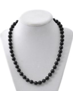 Appraisal: Ladies Black Onyx Stranded Necklace w k Clasp Ladies black