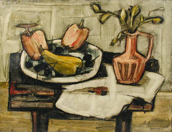 Appraisal: Property of various owners A Still Life with Fruit signed