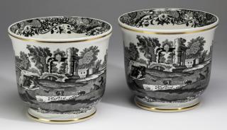 Appraisal: th c Copeland Spode cache pots h Pair of Copeland