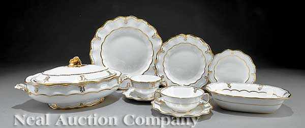 Appraisal: A Royal Crown Derby Lombardy Porcelain Partial Dinner Service comprising