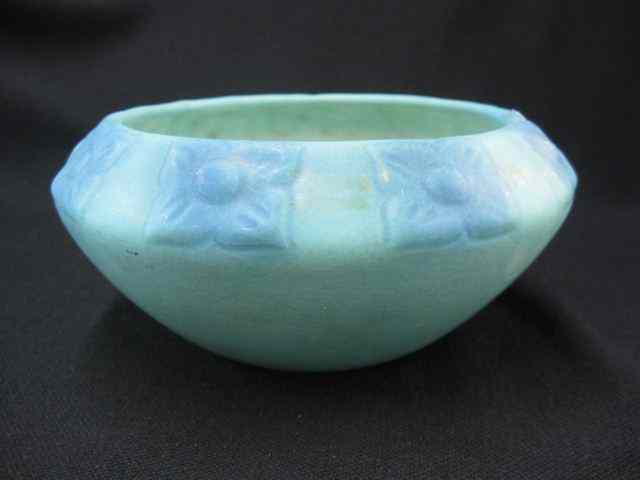 Appraisal: Van Briggle Art Pottery Bowl stylized blue floral on turquoise