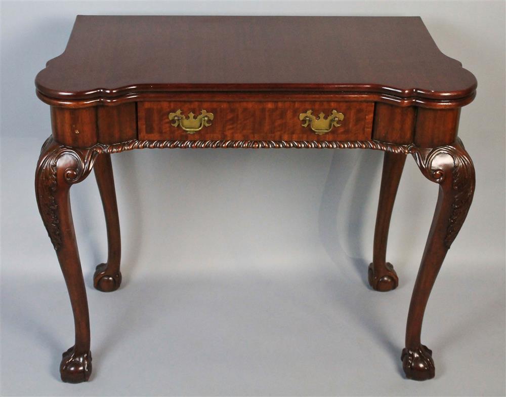 Appraisal: MAITLAND SMITH GEORGIAN STYLE MAHOGANY GAMES TABLE the molded hinged