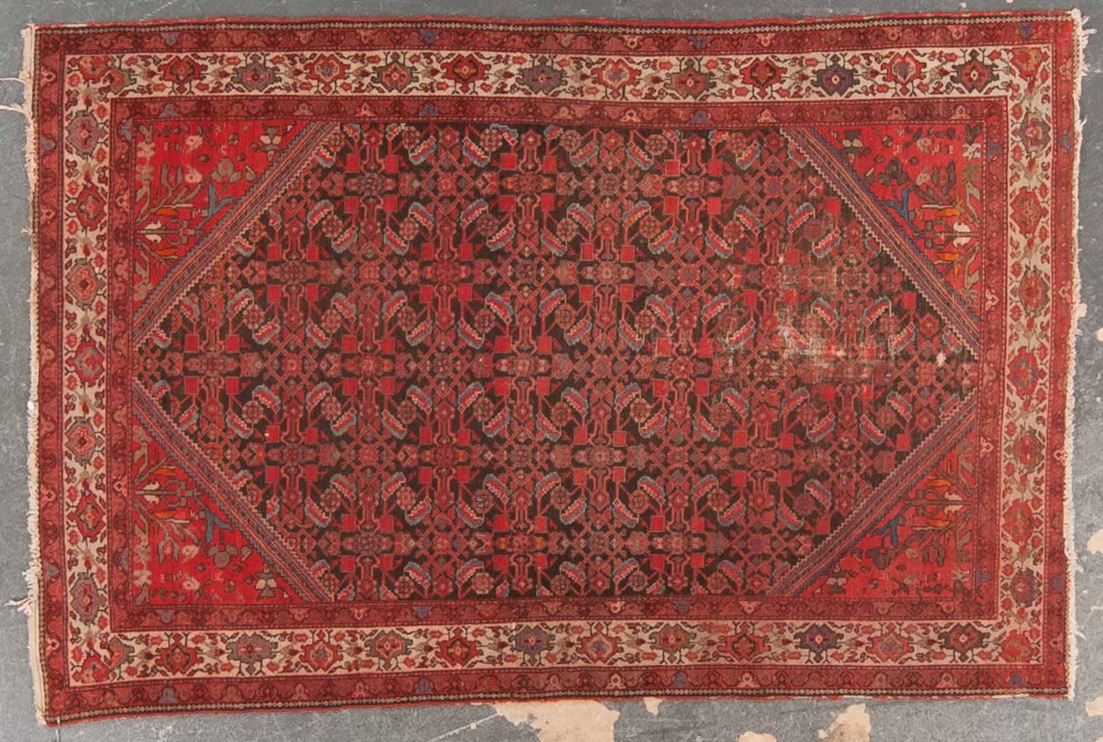 Appraisal: Antique Malayer rug approx x Persia circa Condition Worn