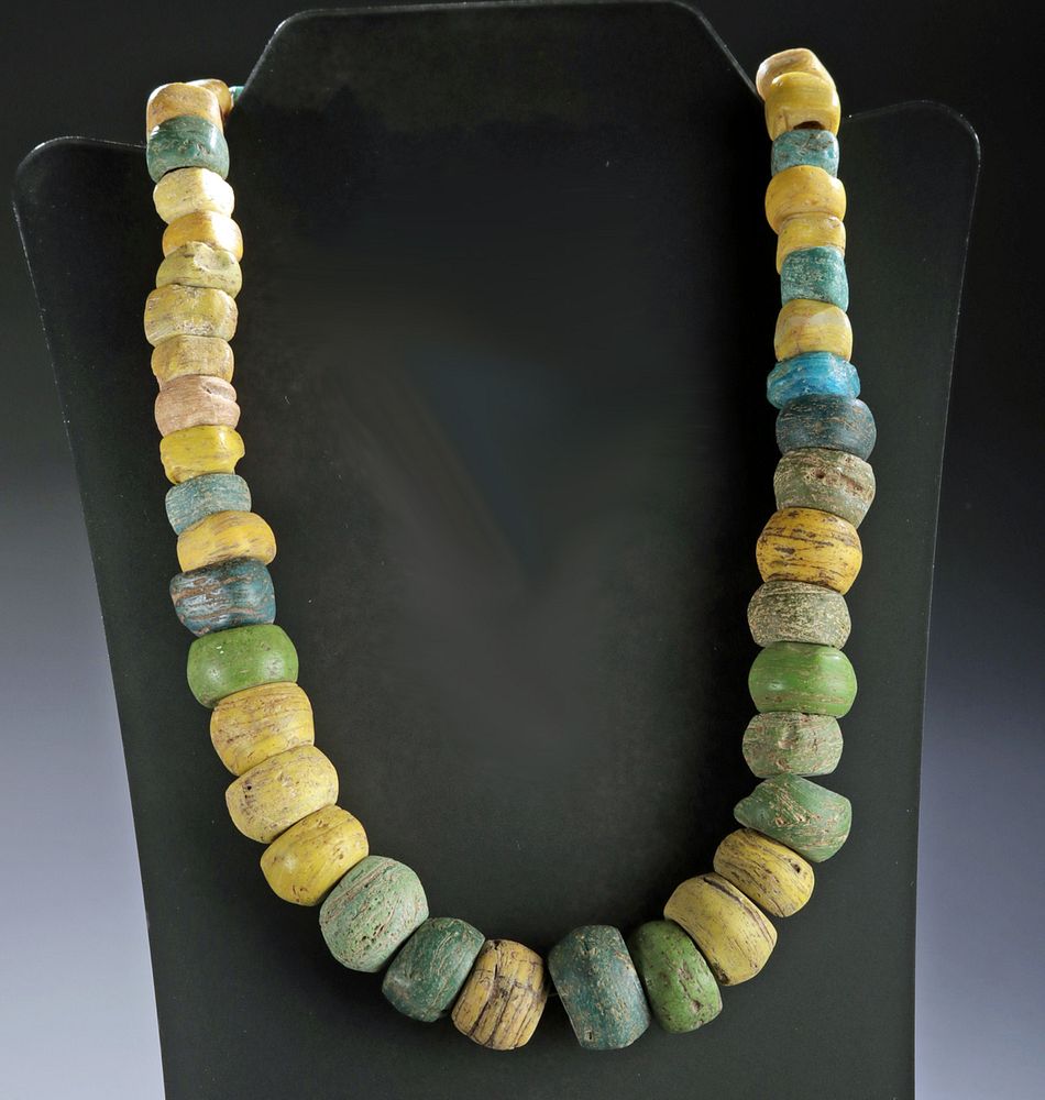 Appraisal: th C Javanese Majapahit Glass Bead Necklace Southeast Asia Indonesia