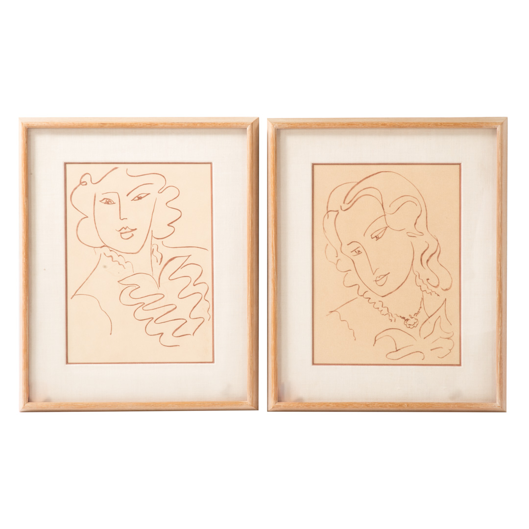 Appraisal: Henri Matisse Two lithographs from Ronsard's French - Illustrations from