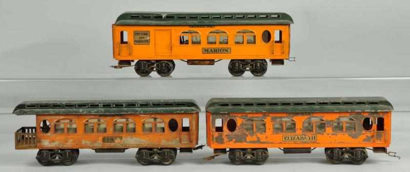 Appraisal: Lot of Boucher Passenger Cars Description -inch gauge Includes Elizabeth