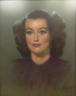 Appraisal: Andre Bouche American - Pastel on Paper Joan Crawford Signed