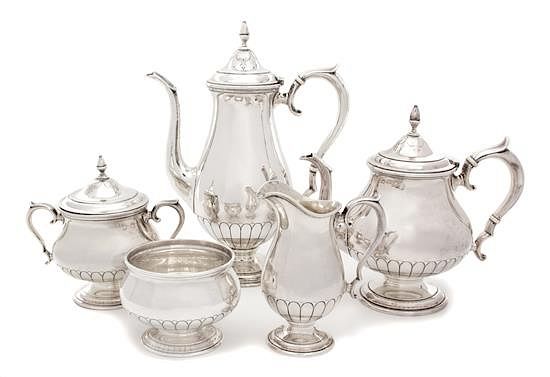 Appraisal: An American Silver Five Piece Tea Service Towle Newburyport MA