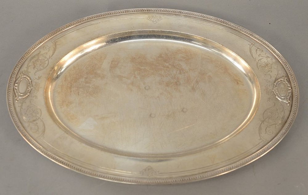 Appraisal: Wallace sterling silver oval tray x t oz Wallace sterling