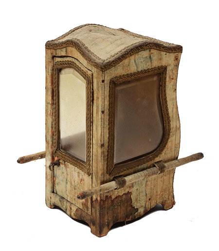 Appraisal: AN OLD TABLE TOP DISPLAY CABINET in the form of