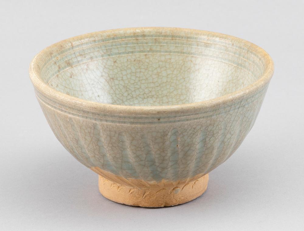 Appraisal: CELADON STONEWARE BOWL POSSIBLY THAI TH TH CENTURY HEIGHT DIAMETER