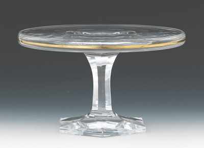 Appraisal: A Moser Crystal Splendid Centerpiece Cake Stand Hand cut and