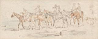 Appraisal: John Leech British Six Foxhunting Watercolors c each by in