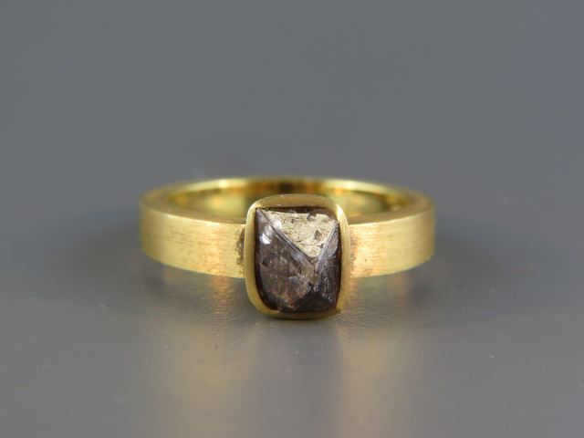 Appraisal: Diamond Ring carat rough diamond in heavy k yellow gold