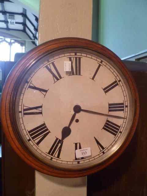 Appraisal: A TH CENTURY MAHOGANY DIAL CLOCK with single train fusee