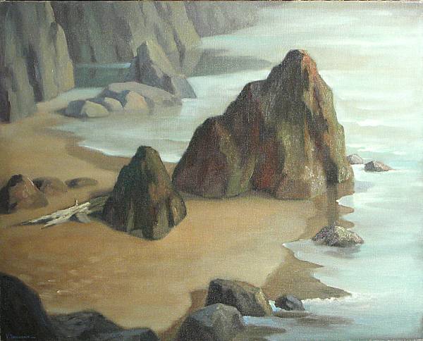 Appraisal: Vladimir Pavlovich Shkurkin American - Quite Shore and Coastal Rocks