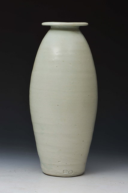 Appraisal: John Bedding British b Vase celadon St Ivesimpressed potter's and