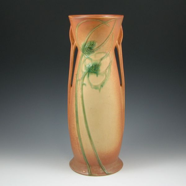 Appraisal: Roseville Futura - Tall Teasel vase Marked in red crayon