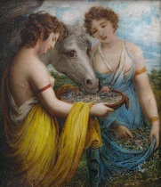 Appraisal: Attr Samuel Shelley British - Nymphs Feeding Pegasus Oil on