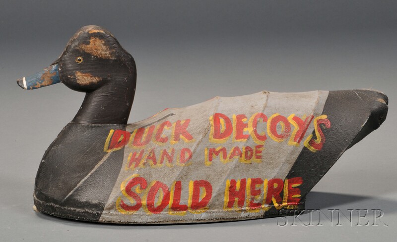 Appraisal: MAINE COAST FLY WAY BIRDS Duck Decoy Trade Sign America