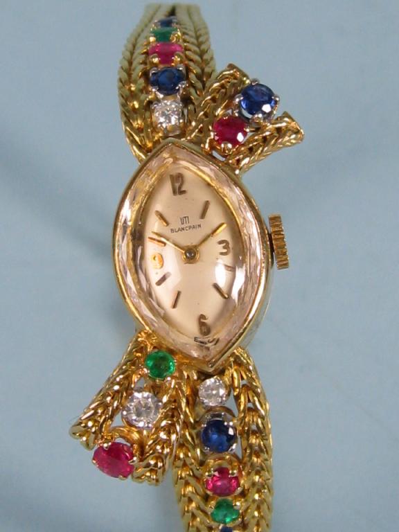 Appraisal: An ct gold cased Cocktail Wristwatch with oval dial surrounded